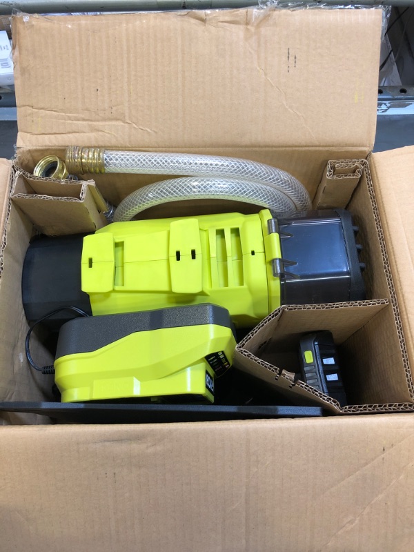 Photo 2 of Ryobi P750 One+ 18V Hybrid Lithium Ion Battery or 120V AC Powered Portable Potable Water Transfer Pump (Battery Not Included, Tool Only)