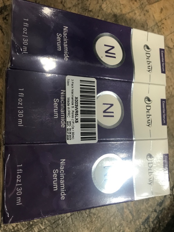 Photo 2 of 3 Pack Niacinamide Serum for Face Moisturizing Inhibits Melanin & Restore Skin Natural, Anti-Aging and Shrinks Pores (1Fl.Oz / 30ml)