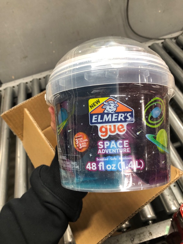 Photo 2 of Elmer's Space Adventure Tri Bucket Premade Slime, 3 Scented Slimes, Includes 3 Sets of Slime Add-Ins, 3 lb. Bucket