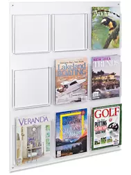 Photo 1 of *Not exact* Acrylic Wall-Mount Magazine Rack - 4-Pocket
