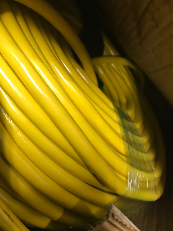 Photo 2 of 250 ft 12/3 Outdoor Extension Cord Waterproof Heavy Duty with Lighted End 12 Gauge 3 Prong, Flexible Cold-Resistant Long Power Cord Outside, 15Amp 1875W SJTW Yellow ETL Listed POWGRN 250FT 12/3 Yellow