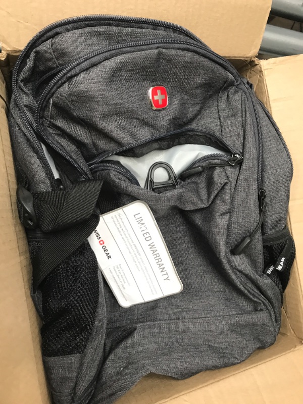 Photo 2 of *Not exact8 SwissGear 1900 Scansmart TSA 17-Inch Laptop Backpack, Gray Heather 19-Inch Heather Grey