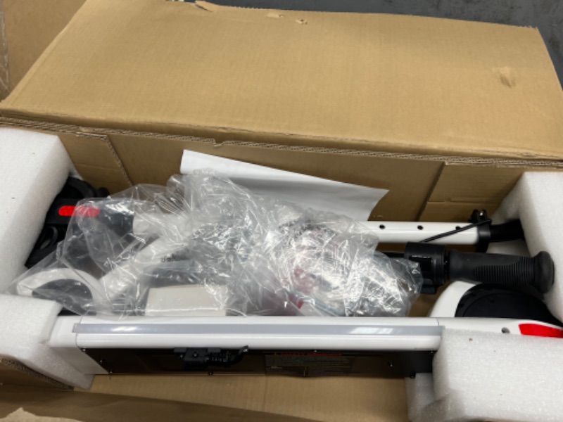 Photo 2 of **MISSNING PARTS**
Caroma Electric Scooter for Kids Ages 6-14, 120W/150W Motor, 10 mph, E35-150W-White