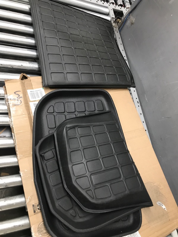 Photo 1 of KIKIMO Tesla Model Y Storage Mat and Cargo Liners, Tesla Model Y Accessories, All Weather Trunk Mat, Waterproof Rear Cargo Mat Custom Fit for Tesla, Heavy Duty Floor Mats Storage+Cargo mat