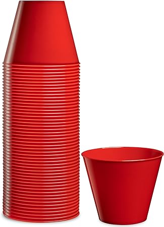 Photo 1 of 100 pcs red cups