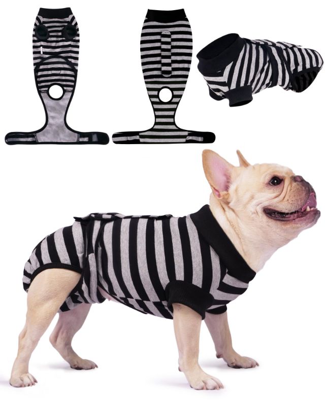 Photo 1 of Joyahoo Dog Recovery Suit, Pet Spay Recovery Shirt, Pet Surgery Recovery Suit Female Male Dogs, Puppy Pajamas Cone E-Collar Alternative, Dog Abdominal Wounds Prevent Licking Dog Onesie XXL