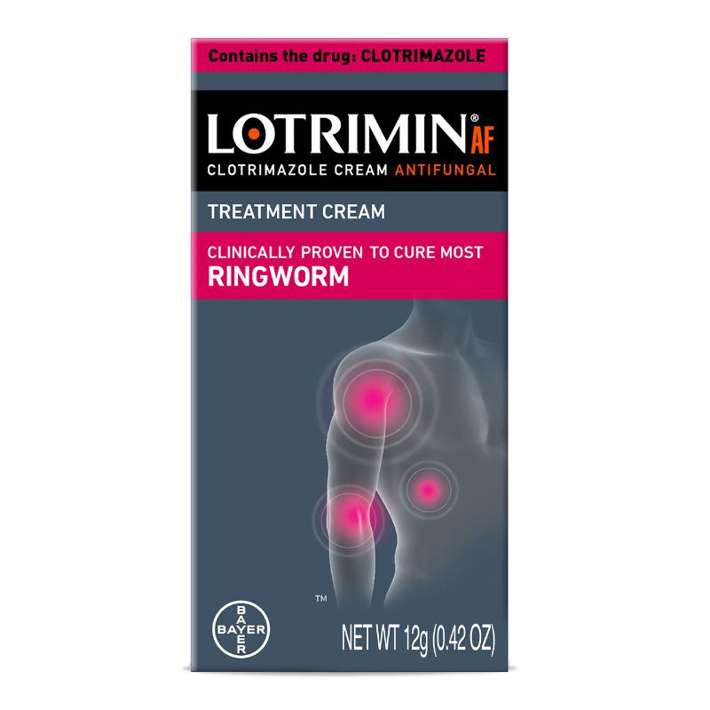 Photo 1 of *EXP 03/2025* Lotrimin AF Ringworm Cream Clotrimazole 1% - Clinically Proven Effective Antifungal Cream Treatment of Most Ringworm, For Adults and Kids Over 2 years, .42 Ounce (12 Grams) (Packaging May Vary)