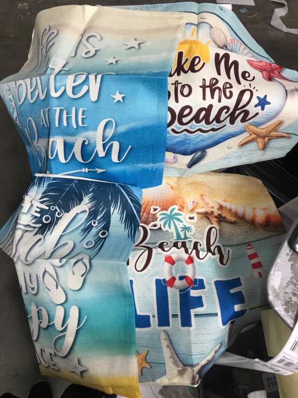 Photo 1 of  Beach themed Throw pillow covers  4 pcs