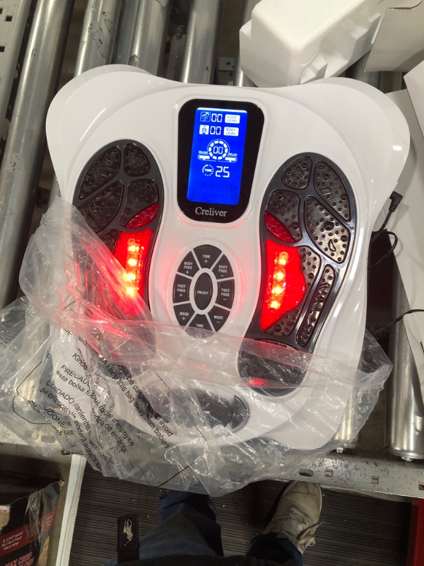 Photo 2 of Creliver Foot Circulation Plus EMS & TENS Foot Nerve Muscle Massager, Electric Foot Stimulator Improves Circulation, Feet Legs Circulation Machine Relieves Body Pains, Neuropathy (FSA or HSA Eligible)