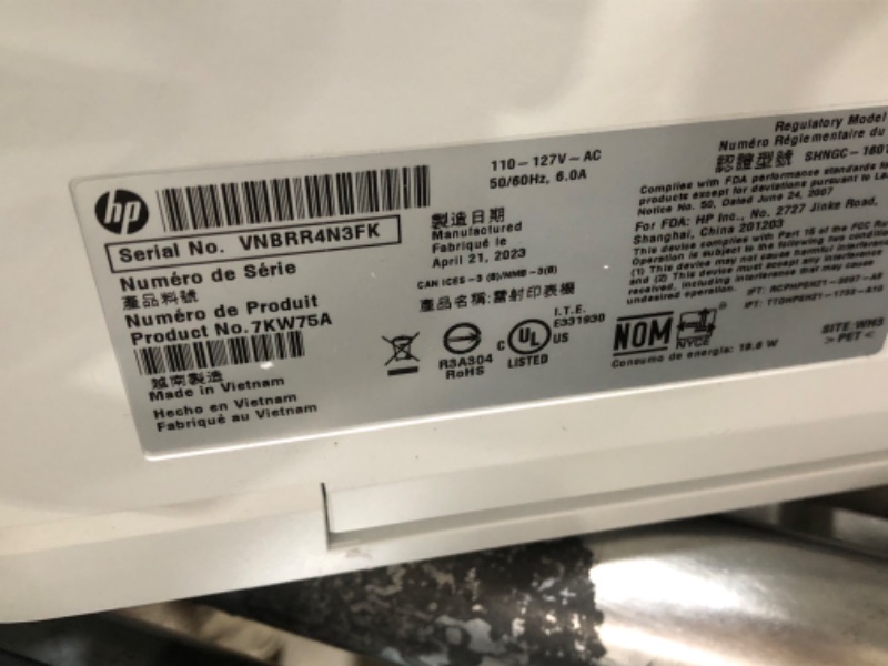 Photo 1 of HP Color LaserJet Pro M283fdw Wireless All-in-One Laser Printer, Remote Mobile Print, Scan & Copy, Duplex Printing, Works with Alexa (7KW75A), White