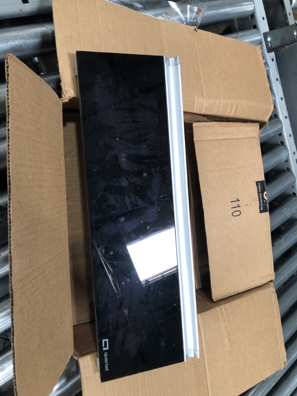 Photo 1 of Quartet Glass Desktop Computer Pad, 18" x 6", Whiteboard, Dry Erase Surface, Black Surface (GDP186B) Pack of 1 Black Pad