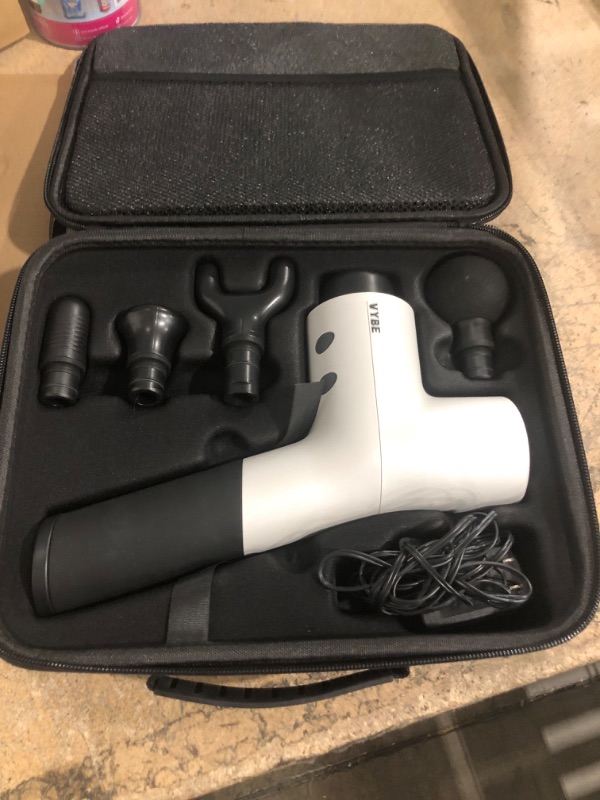 Photo 2 of **NONREFUNDABLE**FOR PARTS OR REPAIR**SEE NOTES**
VYBE Premium Muscle Massage Gun for Athletes - Powerful Handheld Deep Tissue Percussion Massager for Body, Back, Shoulder Pain - Quite Portable Electric Therapy Fascia Gun - 5 Speeds, 4 Attachments