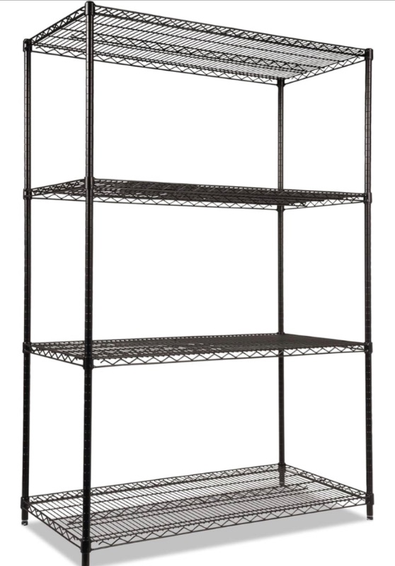 Photo 1 of  Heavy-Duty Wire Shelving Starter Kit, 4-Shelf