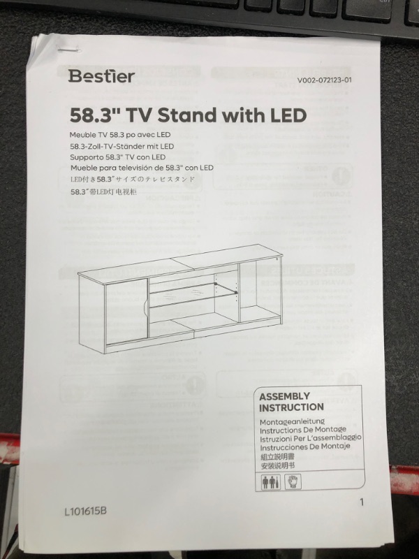 Photo 1 of **Parts Only** besttier 58.3 tv stand with led