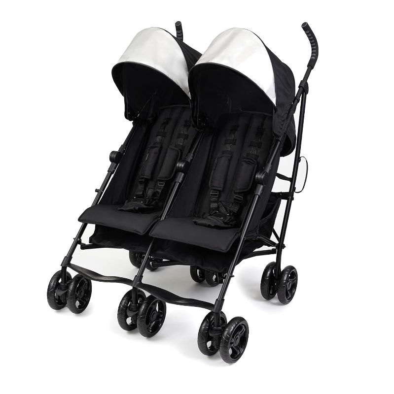 Photo 1 of BLACK 6 WHEEL TWiN STROLLER (STOCK PHOTO FOR REFERENCE)