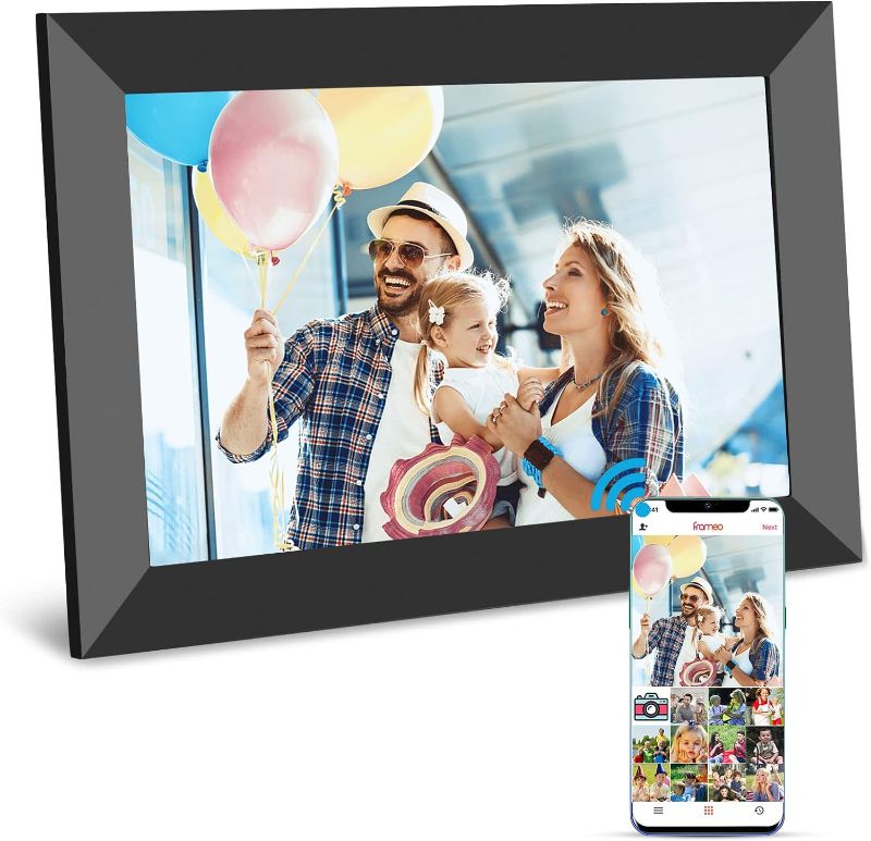 Photo 1 of *Not Exact* WiFi Digital Picture Frame 10.1 Inch Smart Digital Photo Frame with IPS Touch Screen HD Display, 16GB Storage Easy Setup to Share Photos or Videos Anywhere via Free Frameo APP (Black Frame)
