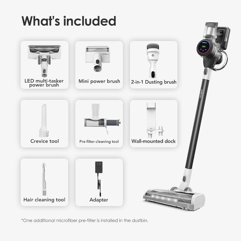 Photo 5 of (READ FULL POST) Tineco Pure ONE S11 Cordless Vacuum Cleaner, Smart Stick Handheld Vacuum Strong Suction & Lightweight, Cordless Handheld Vacuum Deep Clean Hair, Hard Floor, Carpet, Car (Pure ONE S11 Grey)
