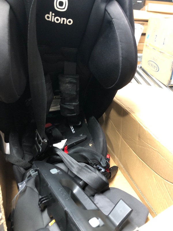 Photo 2 of Diono Radian 3RXT SafePlus, 4-in-1 Convertible Car Seat, Rear and Forward Facing, SafePlus Engineering, 3 Stage -Infant Protection, 10 Years 1 Car Seat, Slim Fit 3 Across, Black Jet 3RXT SafePlus Black Jet