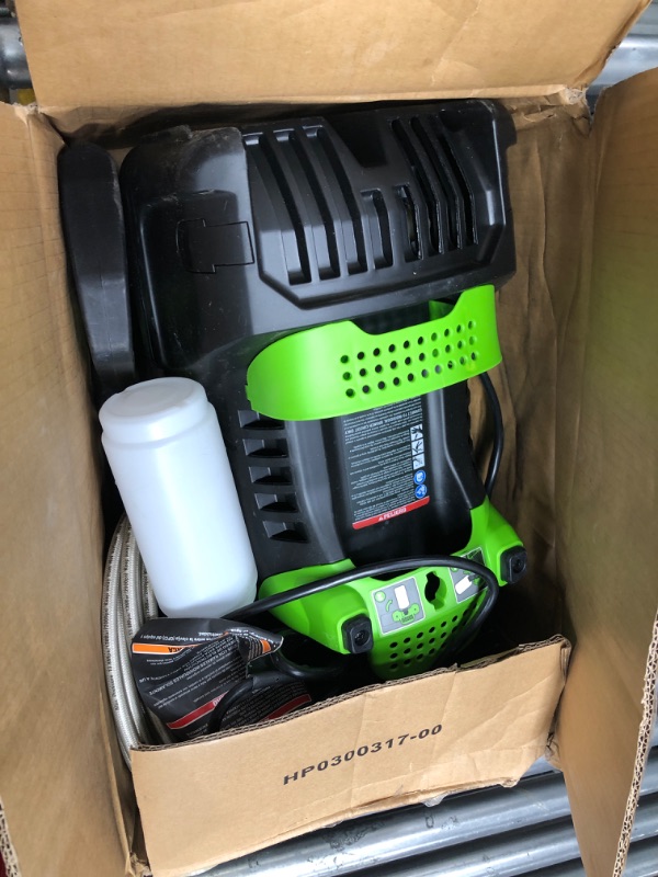 Photo 2 of ***Parts Only***Greenworks 24V (600 PSI) Portable Power Cleaner, 4.0Ah USB Battery and Charger Included With/4Ah Battery