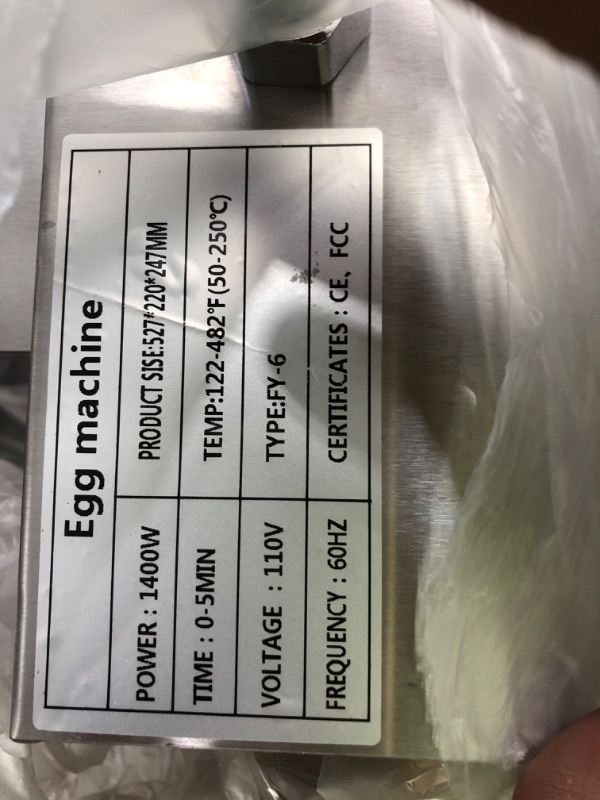 Photo 1 of Dyna-Living Bubble Waffle Maker 1400W Egg Waffle Machine Electric Non-Stick Bubble Waffle Cone Maker Household Commercial Egg Waffle Iron Maker for Restaurant Snack Shop or Cafe Style2