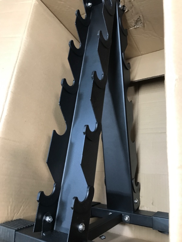 Photo 1 of 3 Tier Dumbbell Rack Stand Only Compact A-Frame Weight Rack Dumbbells Holder Storage Organizer 176lbs Heavy Duty for Home Gym Exercise Workout