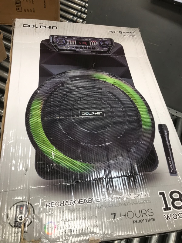 Photo 1 of 18" Rechargeable Party Speaker with Powerful Bass
