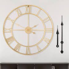 Photo 1 of 32inch Large Wall Clock, Wall Clocks Decorative Living Room Roman Numeral DIY Without Second Hand,Non-Ticking Silent,Modern Home Decor Ideal for Kitchen, Office, Cafe, Farmhouse