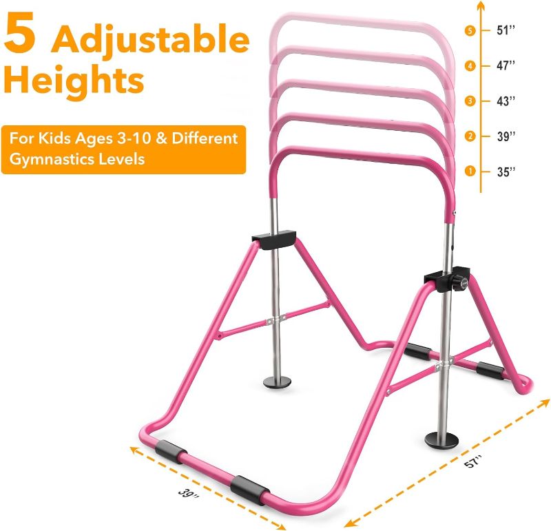 Photo 1 of ****UNKNOWN IF COMPLETE**********
Safly Fun Expandable Gymnastics Bar for Kids - Height Adjustable Junior Training Bar for Home, Folding Gymnastic Horizontal Bars Equipment
