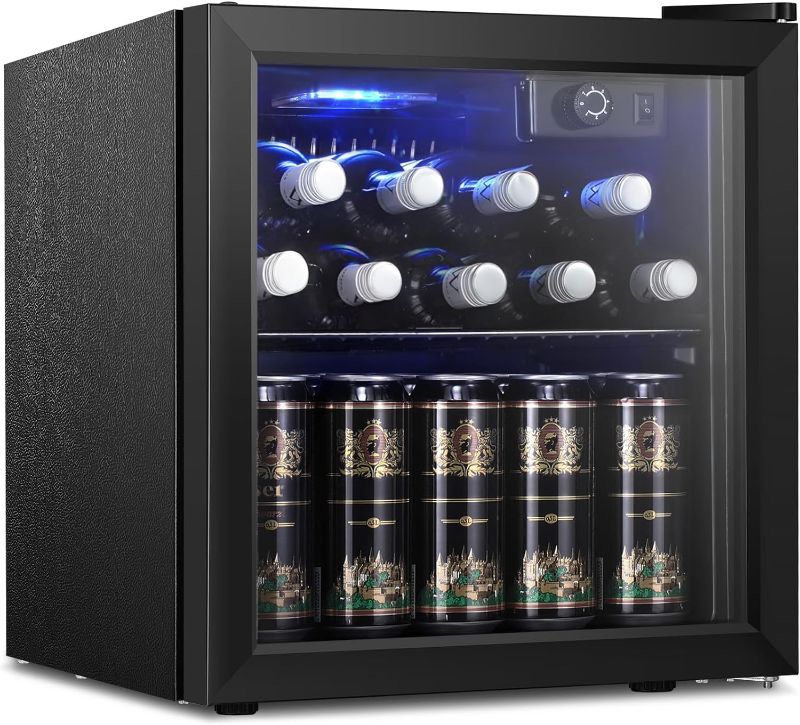 Photo 1 of 
Antarctic Star 12 Bottle 48 Can Beverage Refrigerator Cooler - Mini Fridge Glass Door for Beer Soda Drinks or Wine,Freestanding Beverage Fridge for Home and Bar with Adjustable Shelving,
