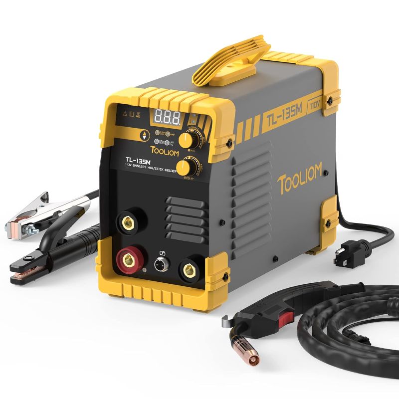 Photo 1 of TOOLIOM 135A Flux Core Welder MIG Welder 110V Flux MIG/Lift TIG/Stick 3-in-1 Welding Machine IGBT DC Inverter
