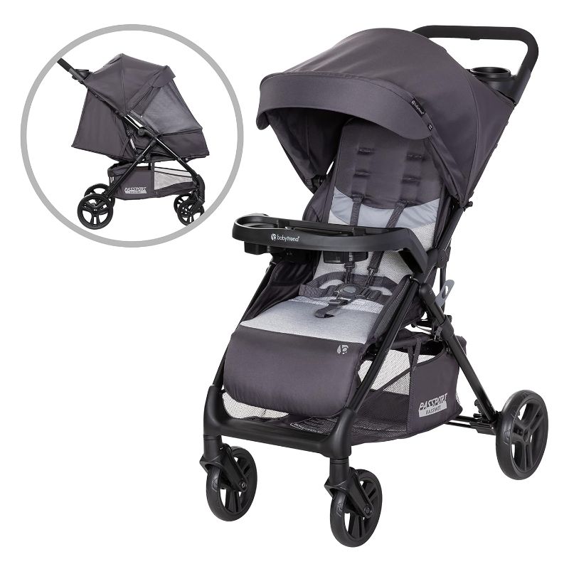 Photo 2 of Baby Trend Passport Carriage Stroller, Silver Sky
