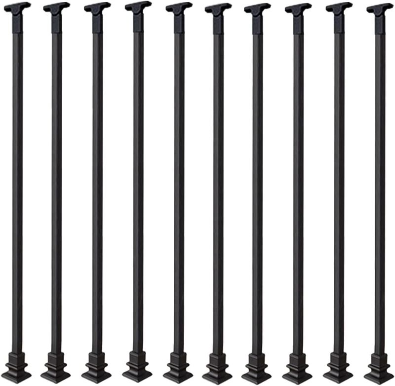 Photo 1 of (READ FULL POST) Iron Balusters Staircase Rectangular Hollow Stair Spindles Square Iron Spindles 1/2" Balusters for Staircase Interior, 26 28 30 32 34 36 60 Inches(Size:H 80cm/31.5 in,Color:12 Pack)
