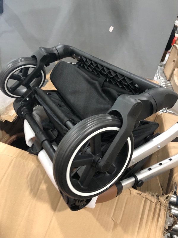 Photo 4 of Cybex Gazelle S All-in-One Toddler and Baby Stroller with Over 20 Modular Configurations, Ergonomic Near-Flat Recline, Shopper Basket, and Compact Fold, Moon Black Moon Black Stroller V2