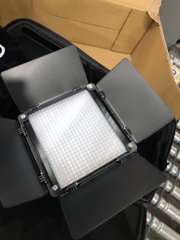 Photo 2 of GVM 2 Pack LED Video Lighting Kits with APP Control, Bi-Color Variable 2300K~6800K with Digital Display Brightness of 10~100% for Video Photography, CRI97+ TLCI97 Led Video Light Panel +Barndoor