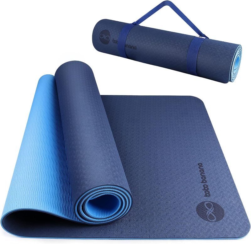 Photo 1 of **check clerk comments**BOBO BANANA 1/4 Thick TPE Yoga Mat,72"x24" Eco-friendly Non-Slip Exercise & Fitness Mat for Men&Women (without) Carrying Strap, Workout Mat for Yoga,Pilates& Floor Exercise