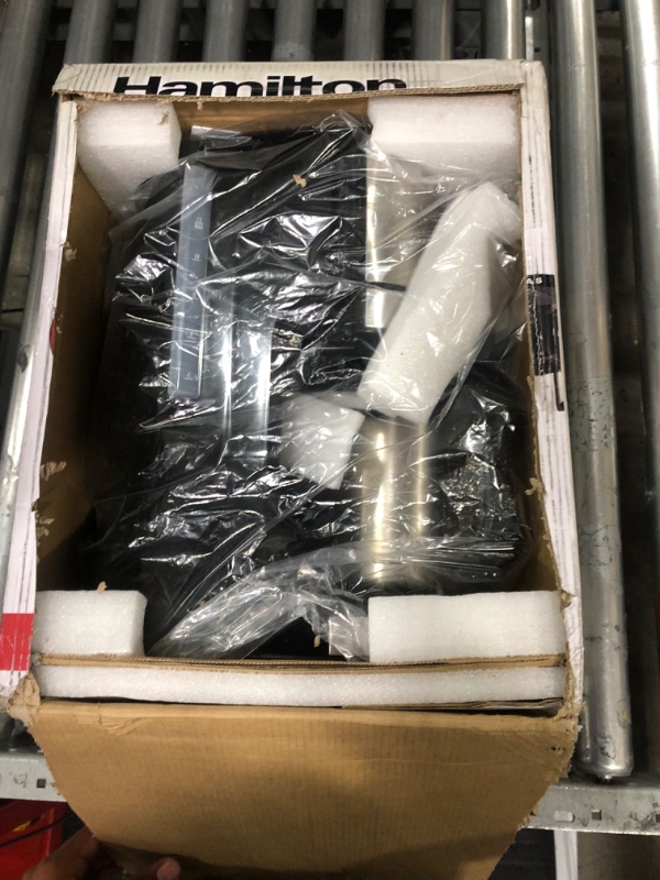 Photo 1 of Hamilton Beach Programmable Front-Fill Coffee Maker with Thermal Carafe (46391), 12 Cup Capacity, Black and Stainless