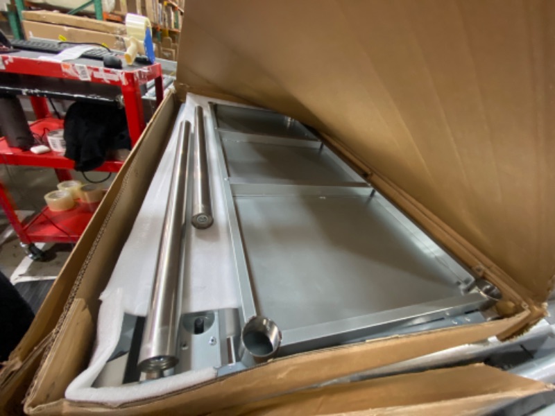 Photo 1 of Stainless Steel Table with Wheels 24 x 48 Inches Metal Prep Table with Adjustable Undershelf, Stainless Table for Commercial Kitchen, Outdoor, Restaurant, Hotel & Garage With Caster 24 x 48 Inch