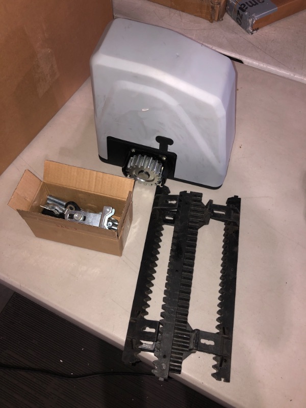 Photo 2 of ***Parts Only***TOPENS RK1100T Automatic Sliding Gate Opener Rack Drive Electric Gate Motor for Heavy Driveway Slide Gates Up to 2800 Pounds, Security Gate Operator AC Powered with Nylon Gear Rack and Remote Control