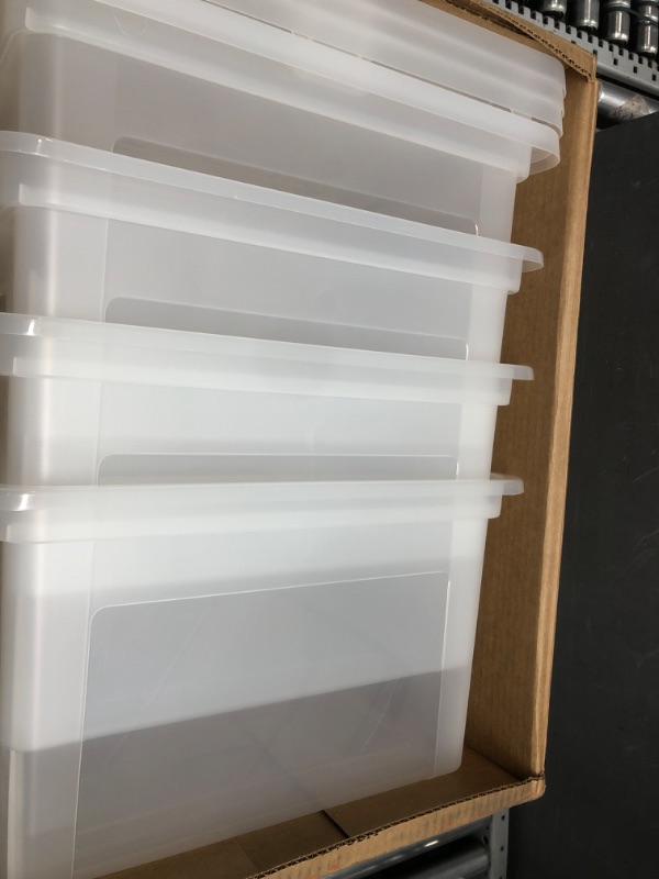 Photo 1 of 4 clear plastic bins