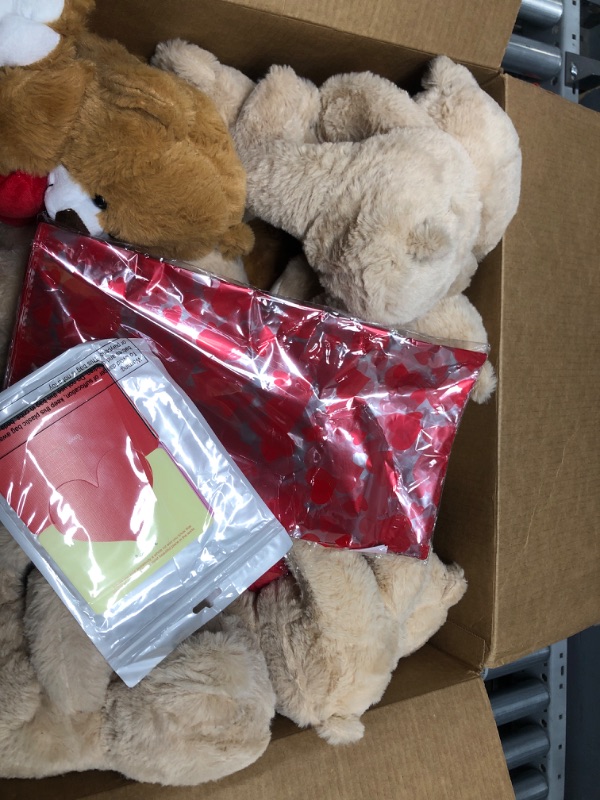 Photo 1 of 12 pk of hug me plush teddy bears. includes tagged name & gifting bag