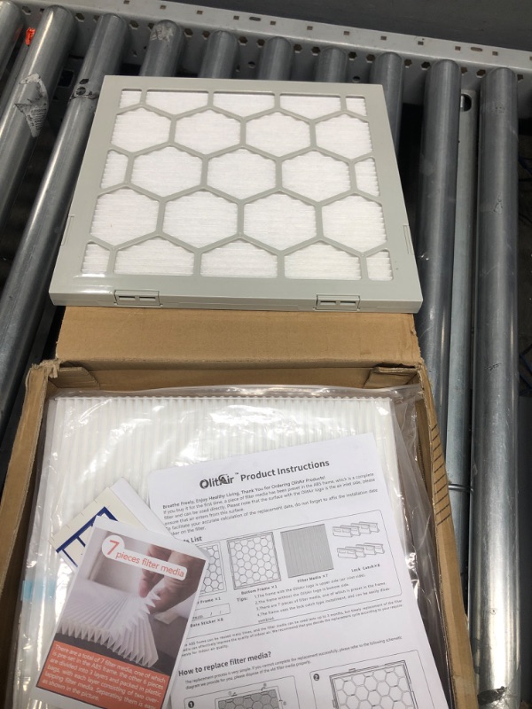 Photo 2 of 12x12x1 MERV 8 Air Filter,AC Furnace Air Filter,Reusable ABS Plastic Frame, 7 Pack Replaceable Filter Media (Actual Size: 11 3/4" x 11 3/4" x 3/4")
