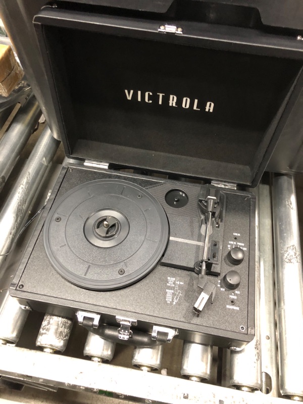 Photo 5 of **SEE NOTES**Victrola Journey+ Bluetooth Suitcase Record Player, Black (VSC-400SB-BLK-SDF) Black Record Player