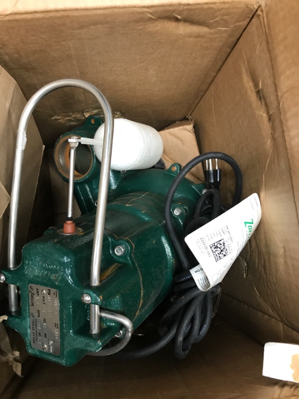 Photo 2 of (PARTS ONLY)Zoeller Waste-Mate 267-0001 Sewage Pump, 1/2 HP Automatic – Heavy-Duty Submersible Sewage, Effluent or Dewatering Pump & NIBCO C4804 2 HXMIPT MALE ADAPTER PVC, White, 2" (C48042)