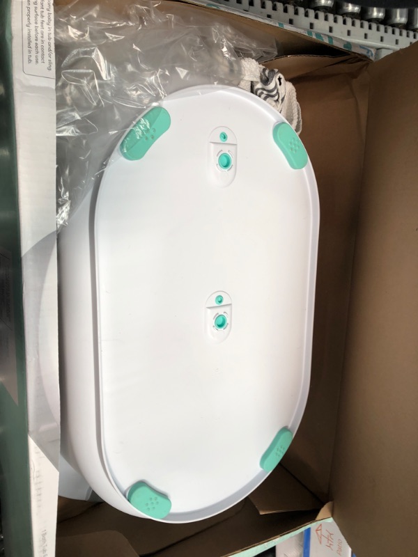 Photo 2 of 4-in-1 Grow-with-Me Bath Tub by Frida Baby Transforms Infant Bathtub to Toddler Bath Seat with Backrest for Assisted Sitting in Tub