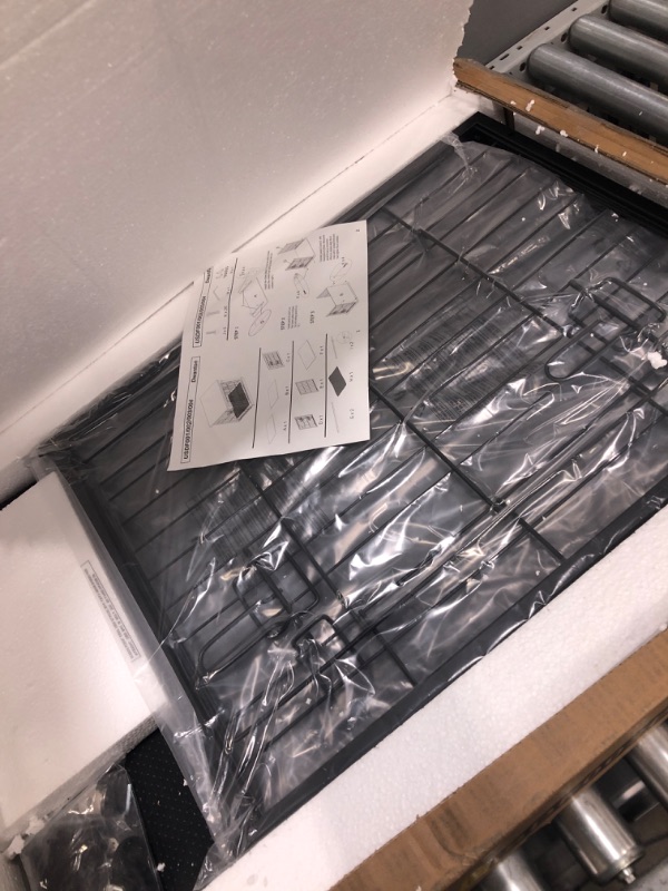 Photo 1 of DWANTON Dog Crate Furniture with Cushion, Medium Wooden Dog Crate with Double Doors, Dog Furniture, Indoor Dog Kennel, End Table, Dark Grey