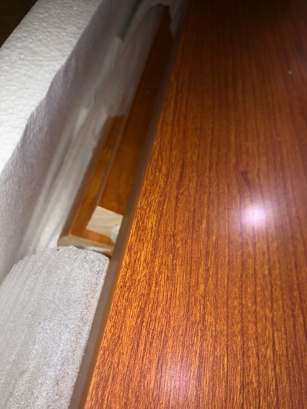 Photo 1 of Extra Long Desk with Bookshelf - 63 Inches Home Office Work Study Extra Long Table, Wooden 2-Person Computer Workstation with Storage Shelf in Walnut, 63" W x 20" D 63"W20"D Walnut