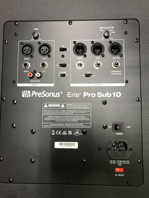 Photo 2 of PreSonus Eris Pro Sub 10 — 10-inch Active, Front-Firing Studio Subwoofer