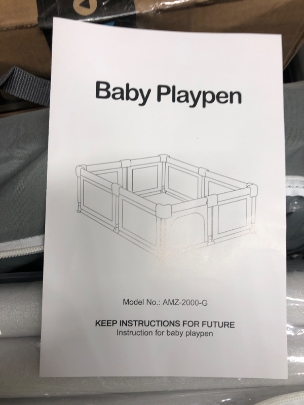 Photo 2 of 79" ×71" Extra Large Baby Playpen, Big Play Pens for Babies and Toddlers, Gap-Free, Climb-Proof Baby Playards for Indoor Fun, Baby Gate Playpen with Zippered Door and Storage Bag