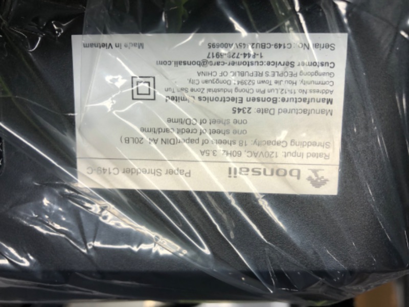 Photo 1 of Bonsaii C149-C Shredder and 24-Pack Lubricant Sheets