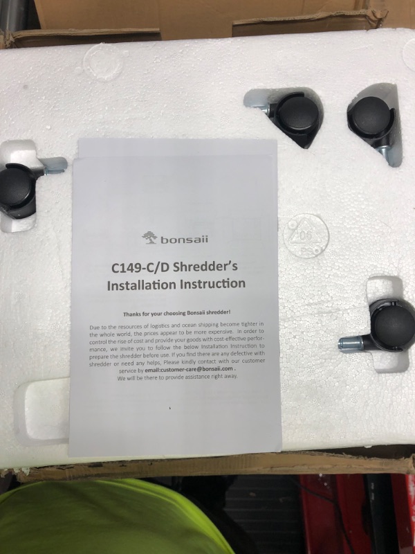Photo 1 of Bonsaii C149-C Shredder and 24-Pack Lubricant Sheets